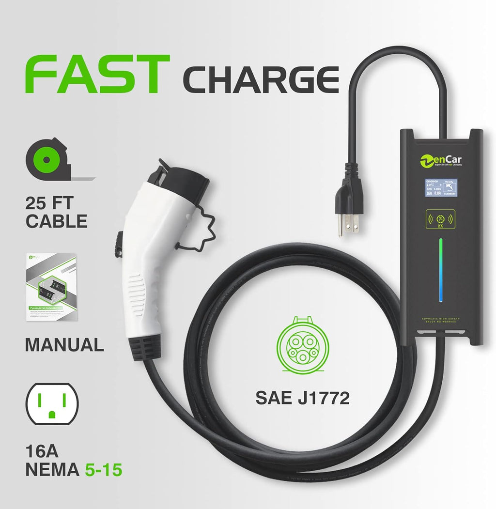 Portable Level 1 EV Charger, 16A, 110V, NEMA 5-15 R511