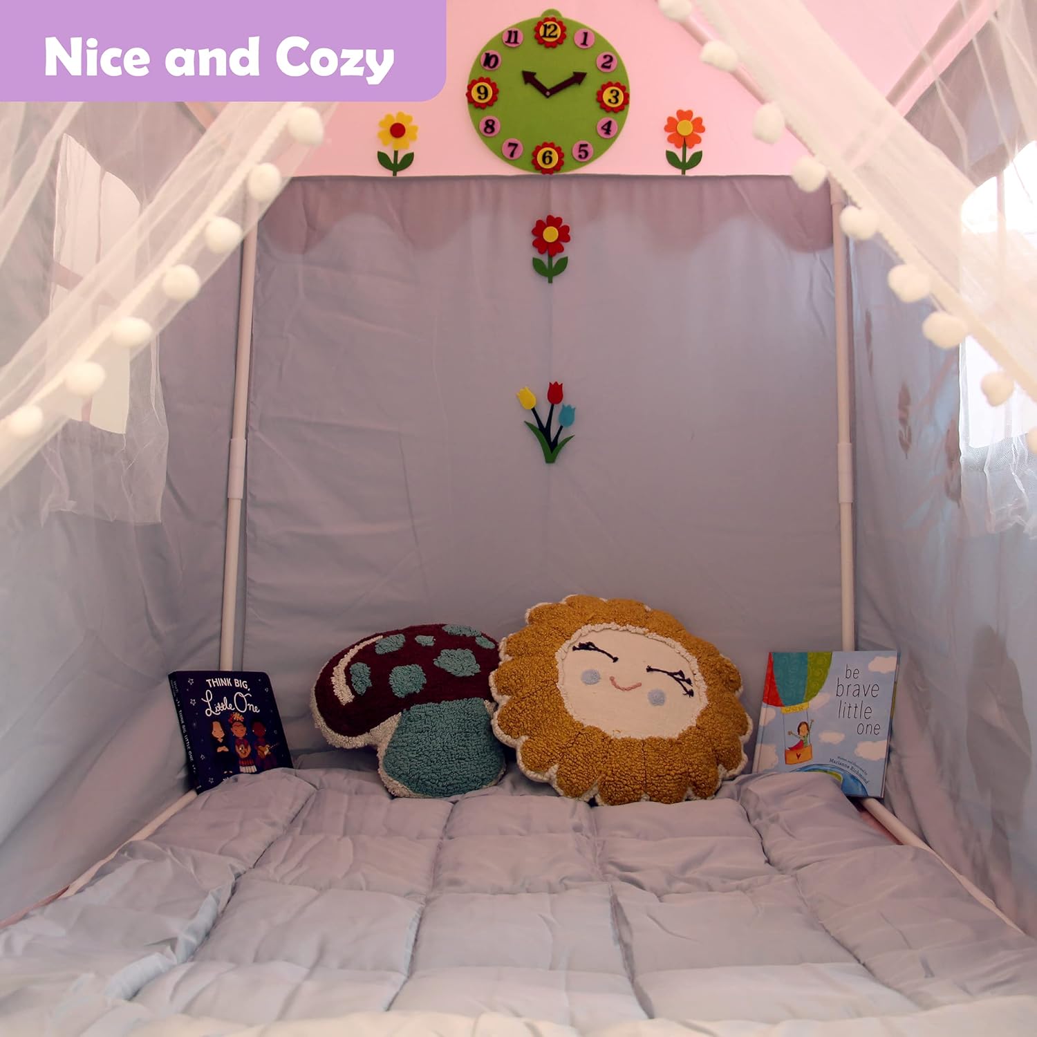 Kids Teepee Indoor Play Tent with Padded Mat M536