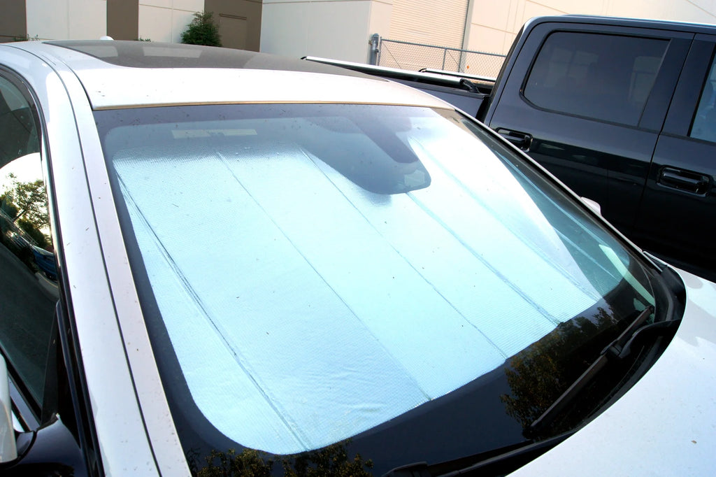 Silver and Grey Windshield Sun Shade Protector for 2018-2021 Toyota Tundra, 1 pcs Set L442721