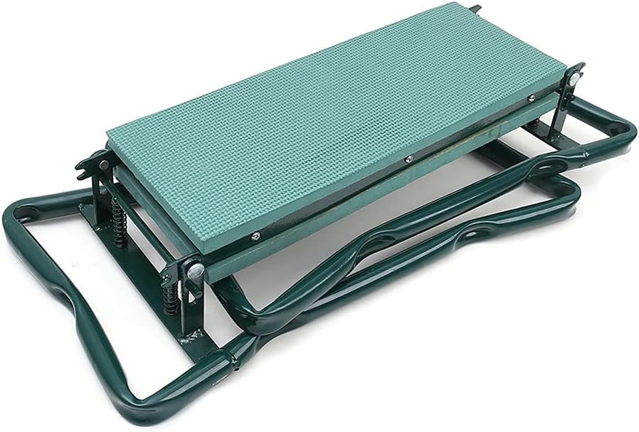 Garden Kneeler Seat Foldable Stool with Tool Bag EVA Foam Pad I221463