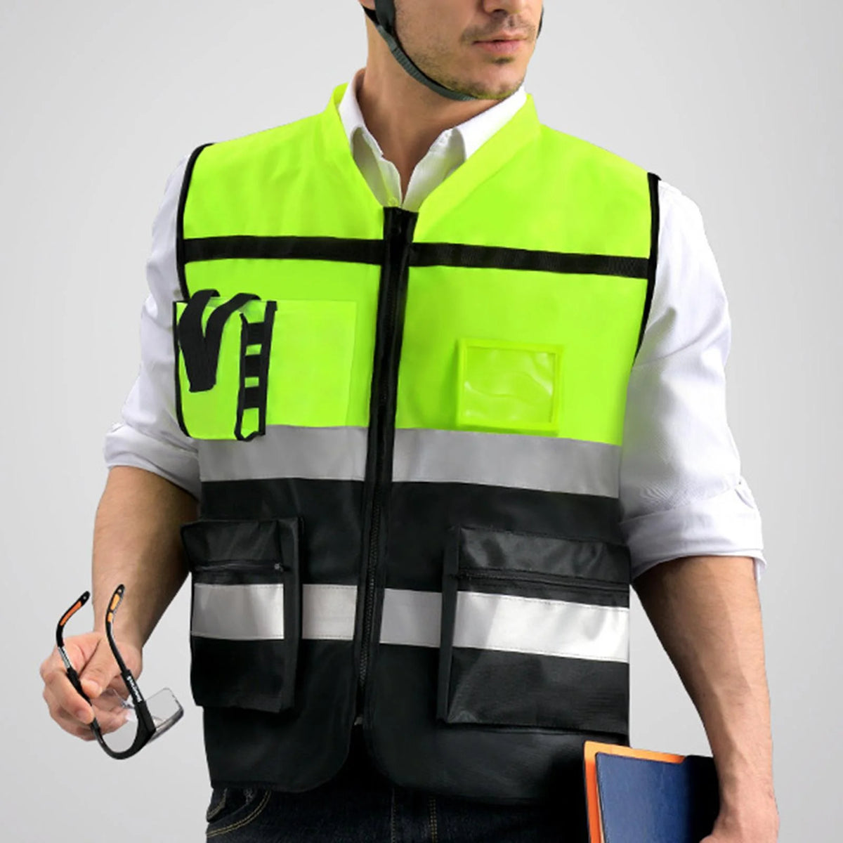 High Visibility Yellow Reflective Safety Vest A442