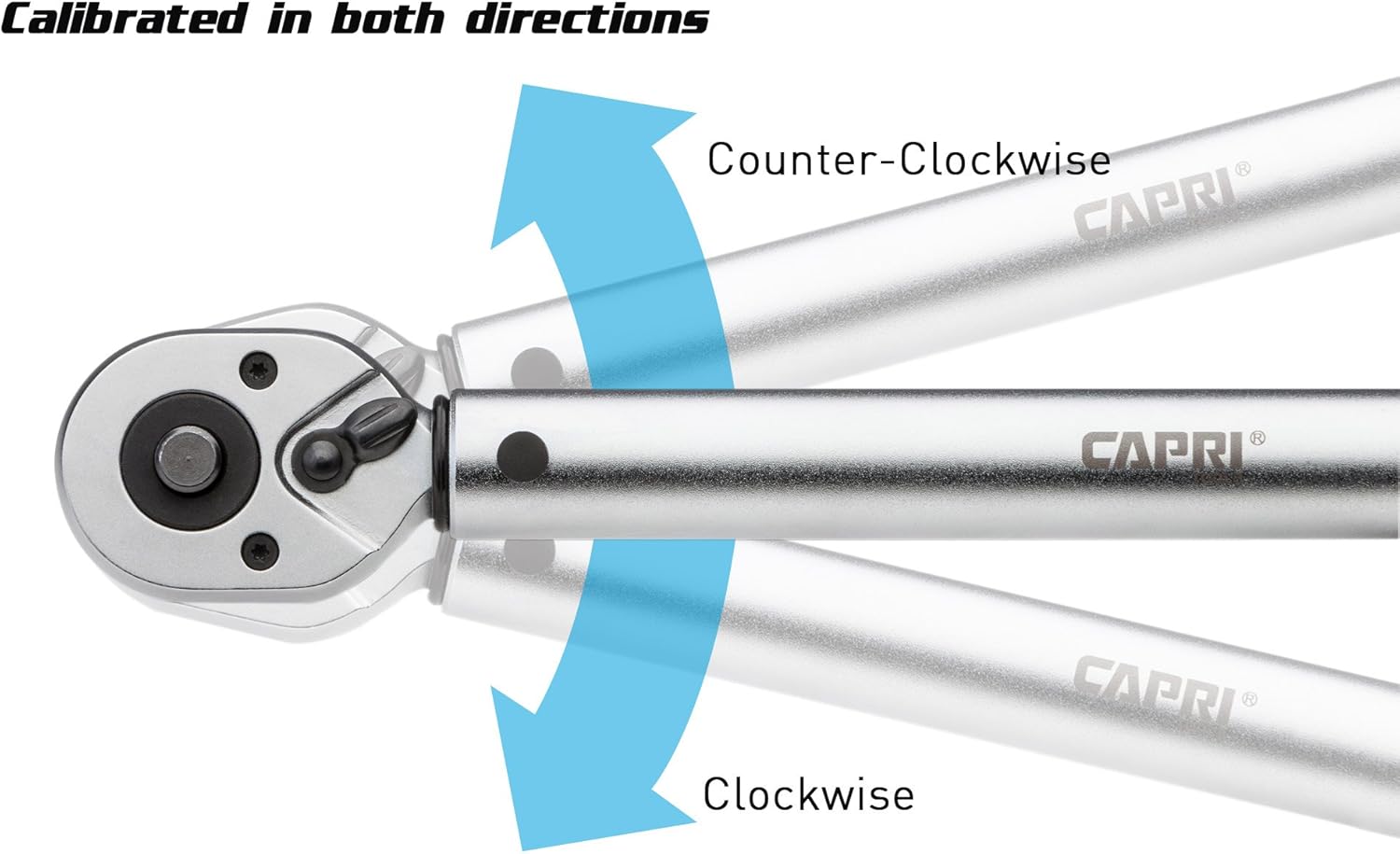 30-250 Foot Pound Industrial Torque Wrench, 1/2" Drive, Matte Chrome G103