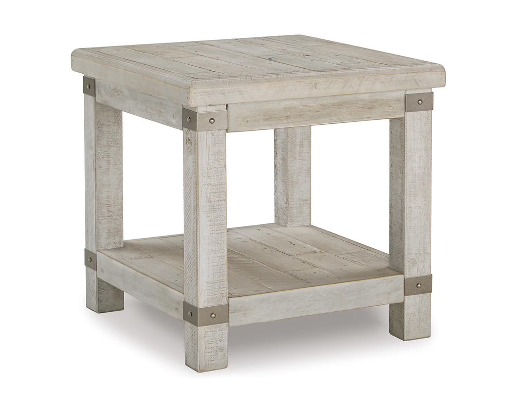 White Wash Gray End Table N7605
