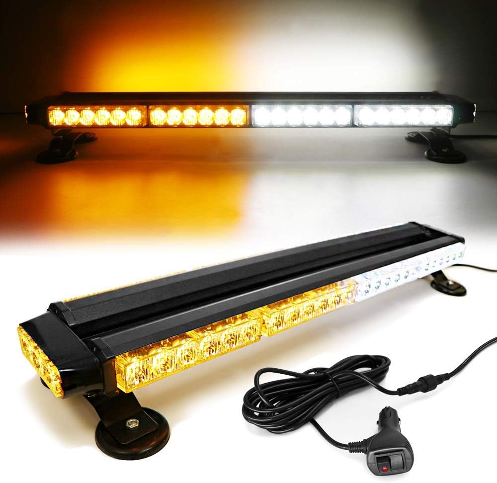 Blue 30 LED Magnetic Base Emergency Beacon Light Bar Pack of 2 H237