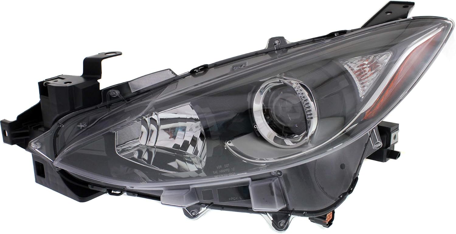 Headlight Assembly Compatible with 2014-2016 Mazda 3 Halogen Driver Side E175575