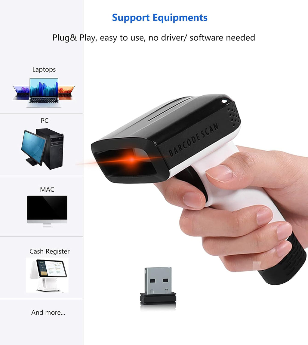 White Pack of 2 Wireless Barcode Scanner X150