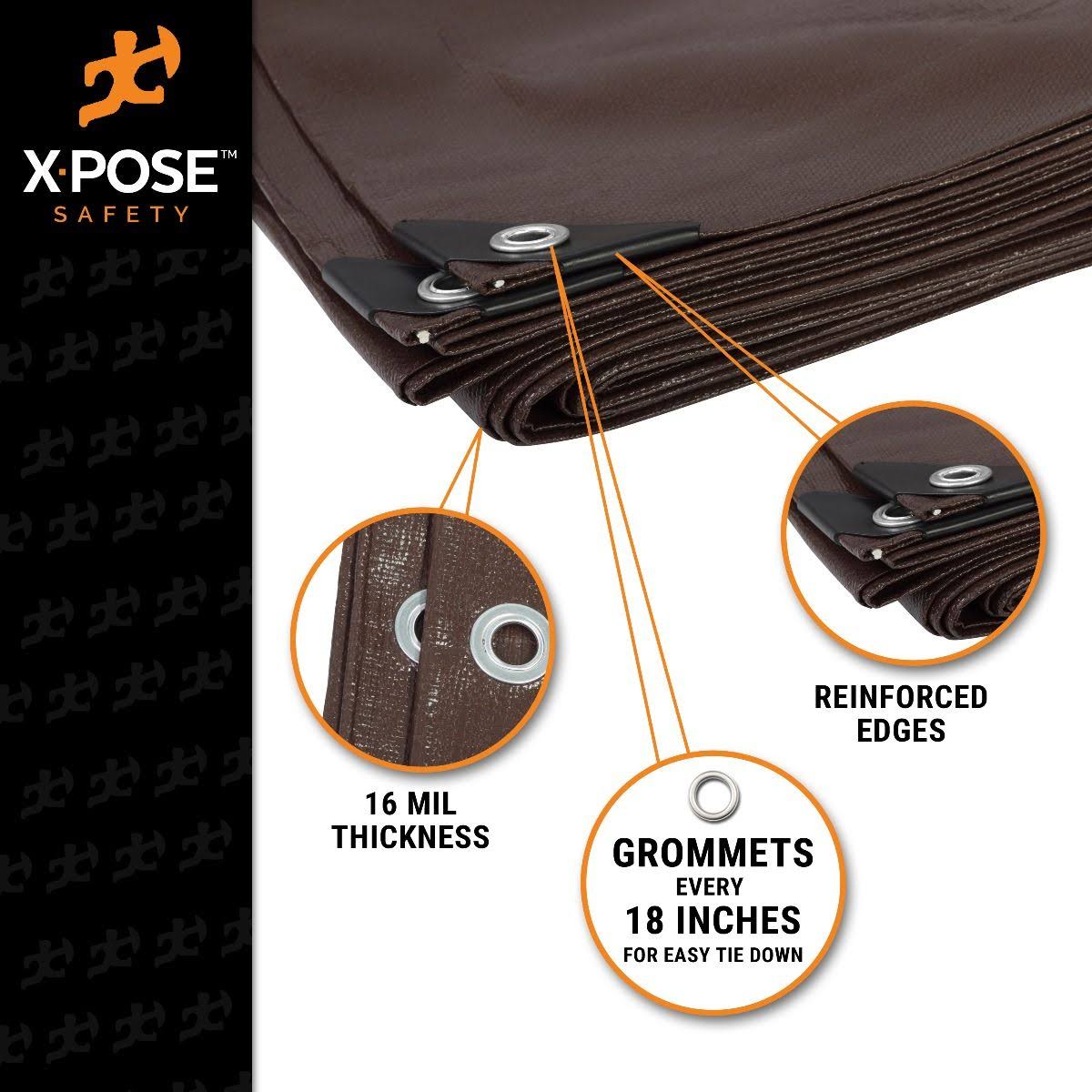 Brown Poly Tarps 8 x 10, Case of 8 W20646