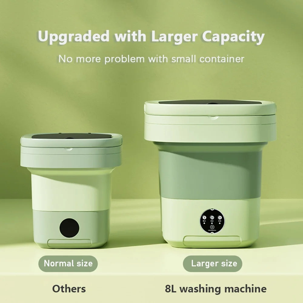 8L Portable Spin Dryer with Drain Basket U259