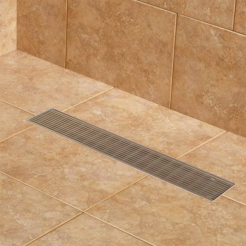 Brushed Stainless Steel Linear Shower Drain W1436