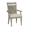Weathered Grey Cane Back Armchair O948