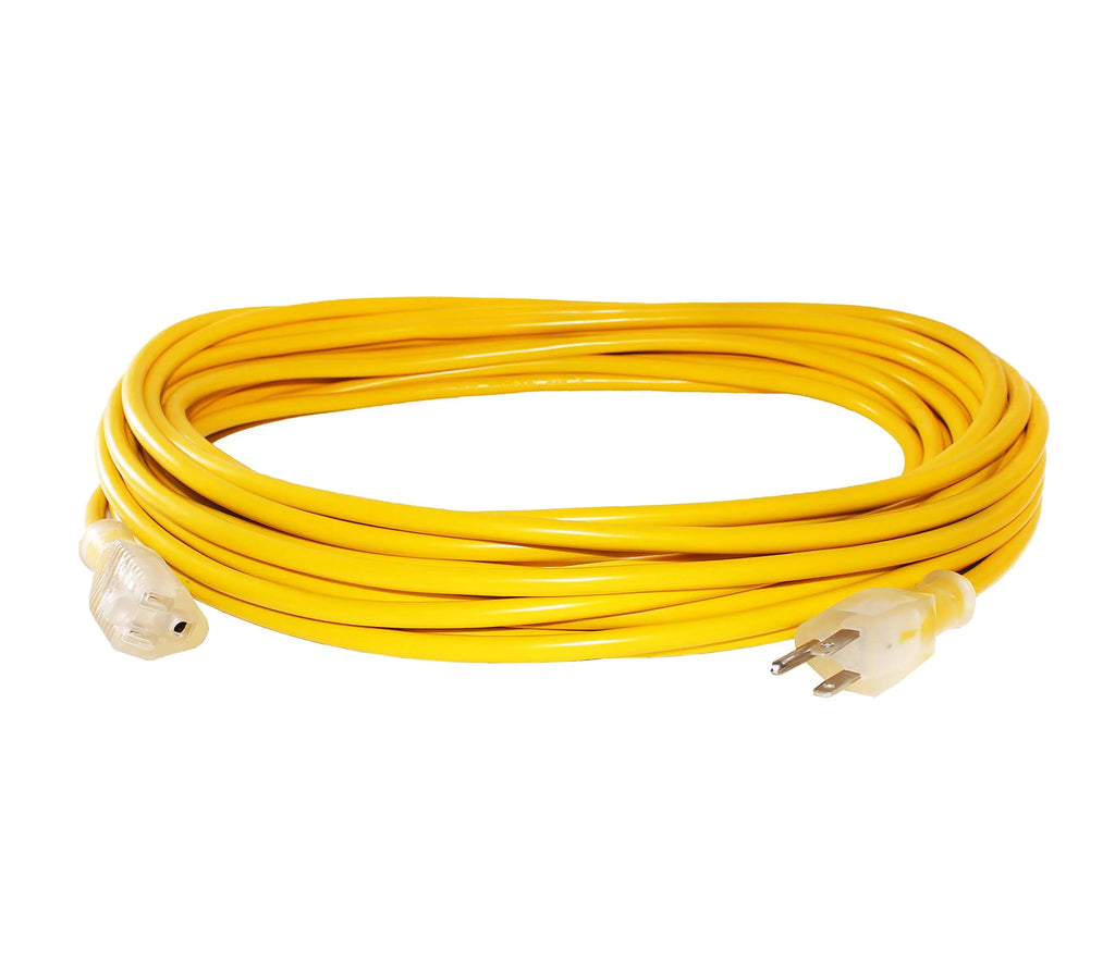 50ft Heavy Duty Extension Cord, 16/3 SJT, 13A, 125V, 1625W, Lighted End X398