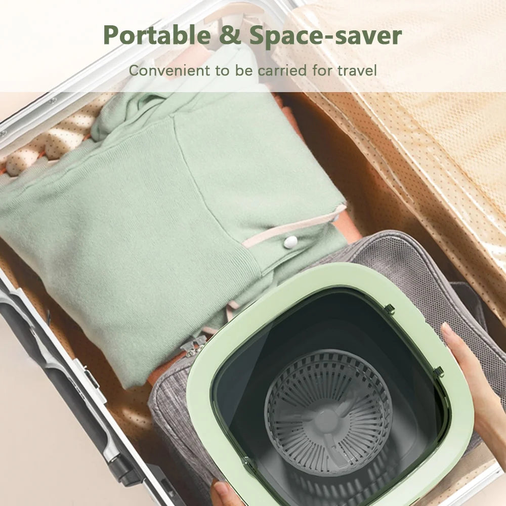 8L Portable Spin Dryer with Drain Basket U259