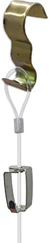 10-Pack Picture Molding Hook Set with Crown Moulding Hooks, Clear Looped Cables, White Picture Rail Hooks, 39 inch Cord I49652
