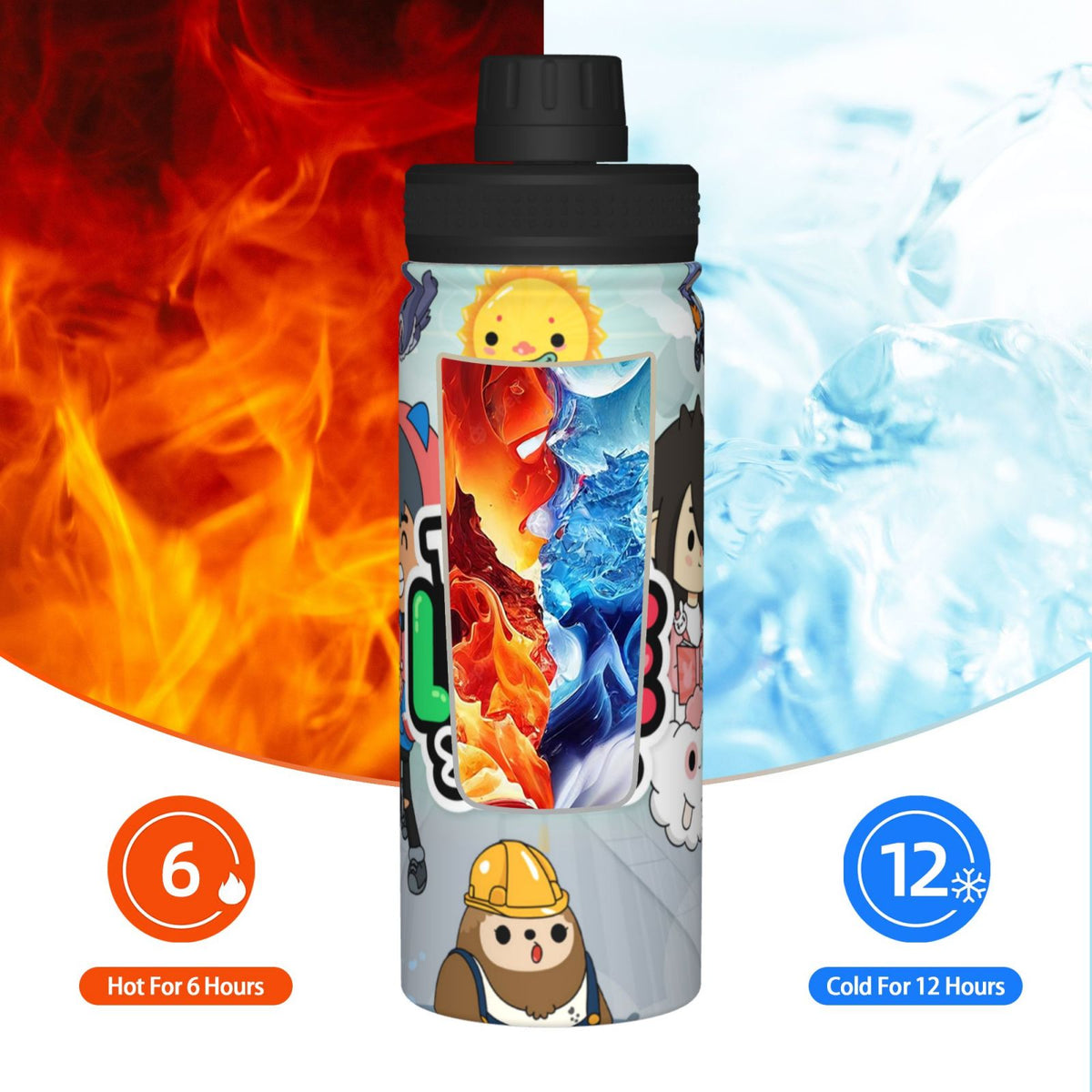18OZ Stainless Steel Insulated Water Bottle P1511