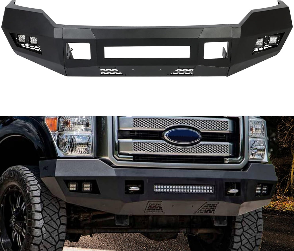Steel Front Bumper 3 Piece with Cube Lights P491