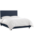 Navy Blue Full Microsuede Bed F309