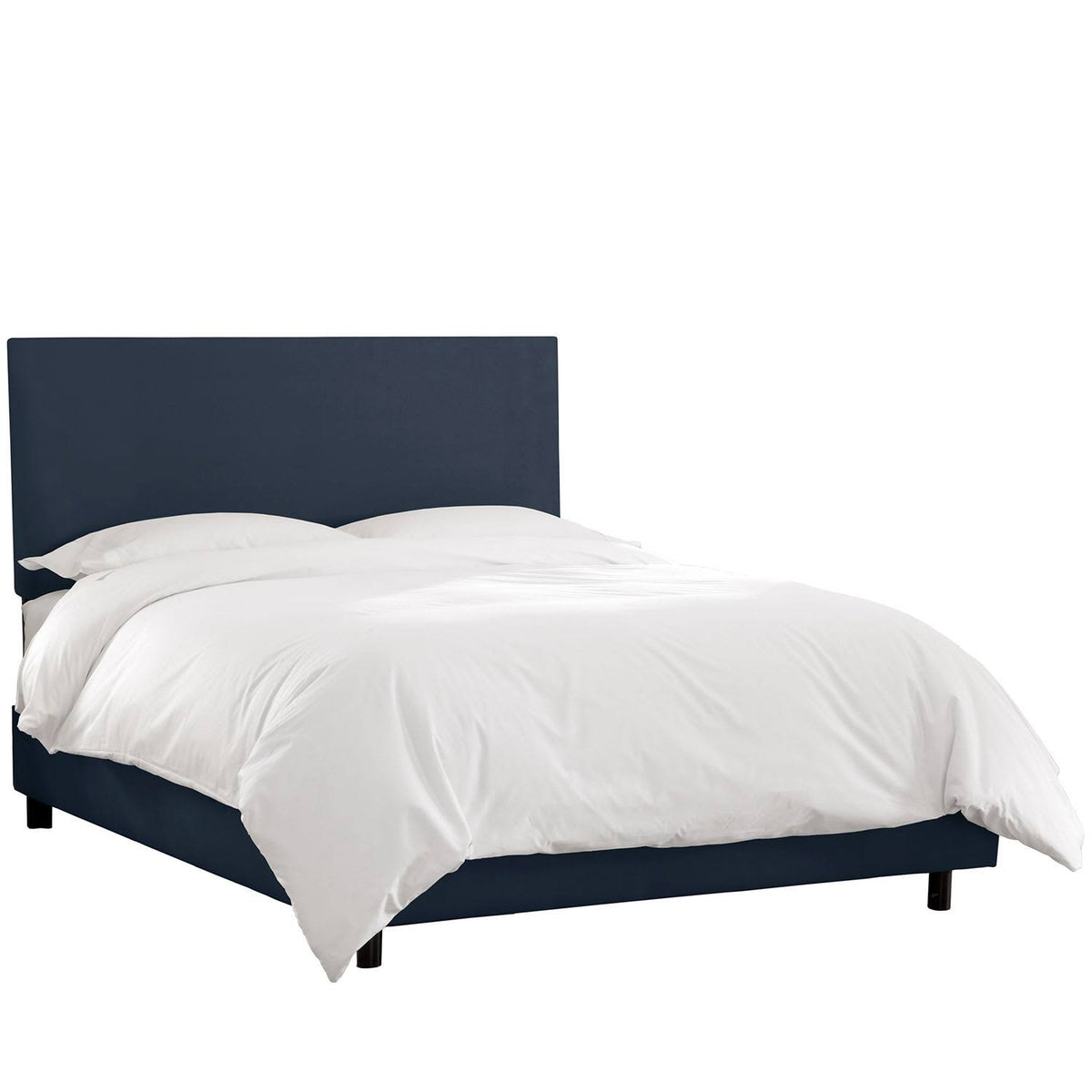 Navy Blue Full Microsuede Bed F309