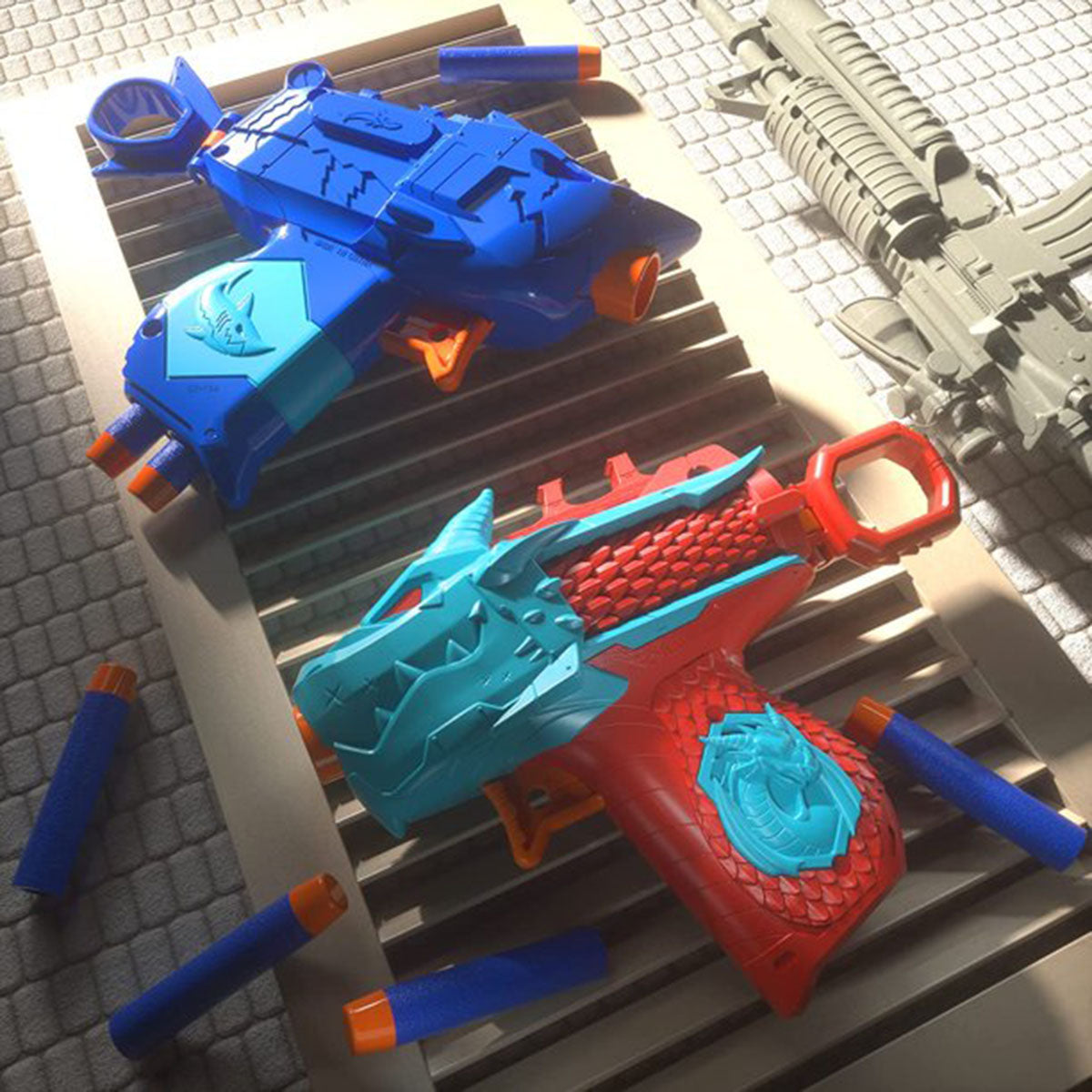 Floating Ball Targets with 2 Foam Shooting Guns Toy Game Set V418757