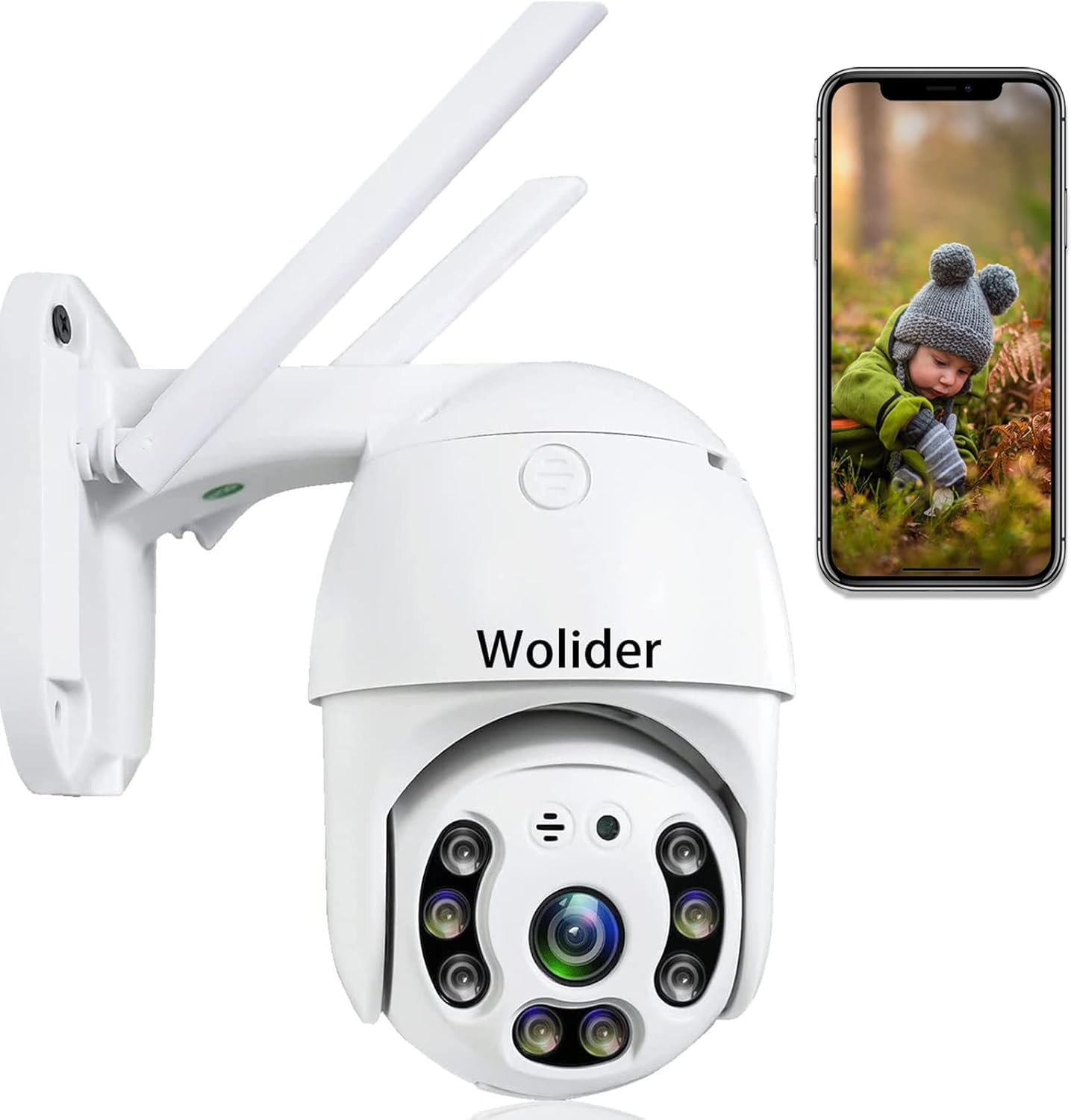 Outdoor WiFi Security Camera 2K 3MP with Motion Detection, Auto Tracking, 2-Way Audio, Color Night Vision, Weatherproof X8715