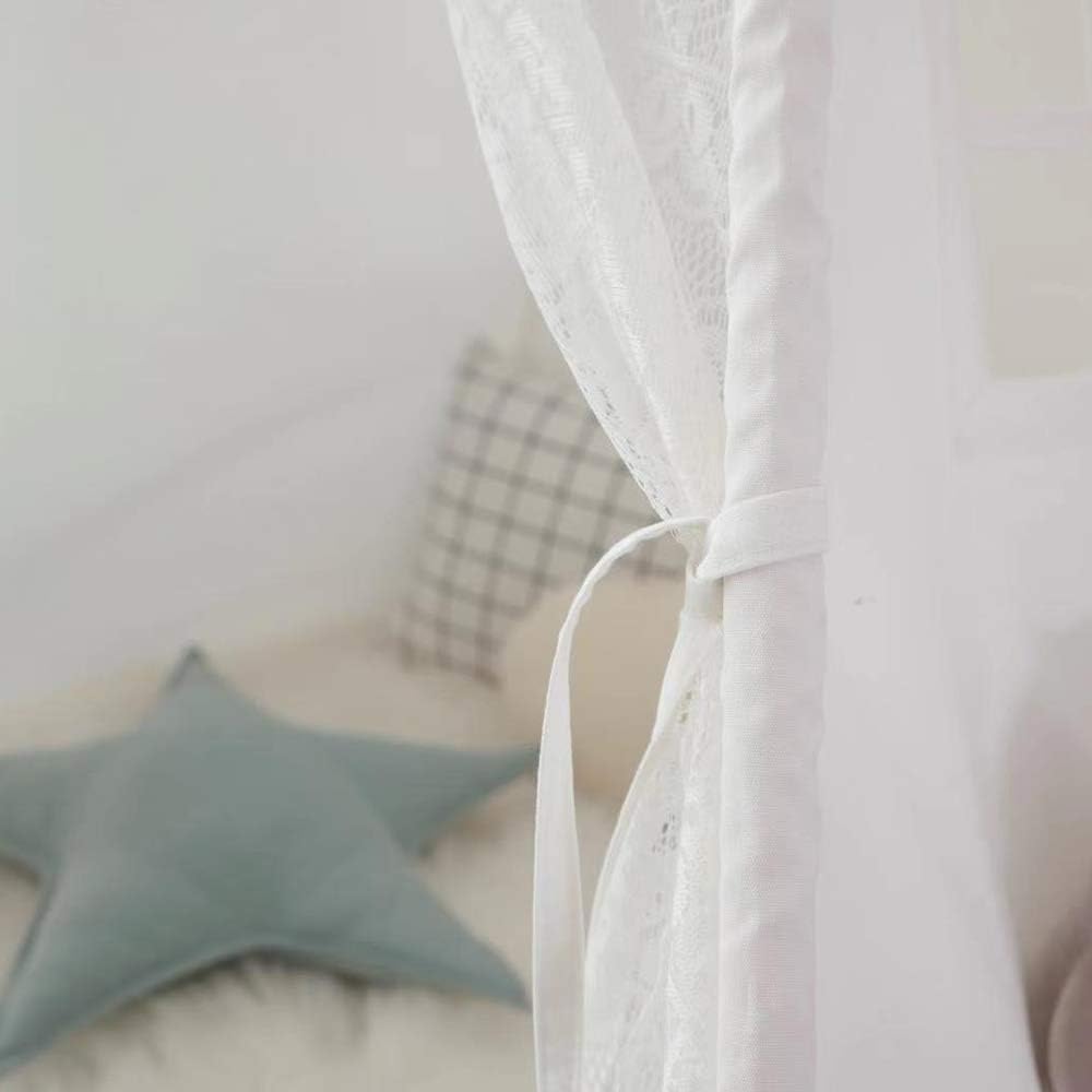 White Lace Cotton Canvas Kids Tent A9137