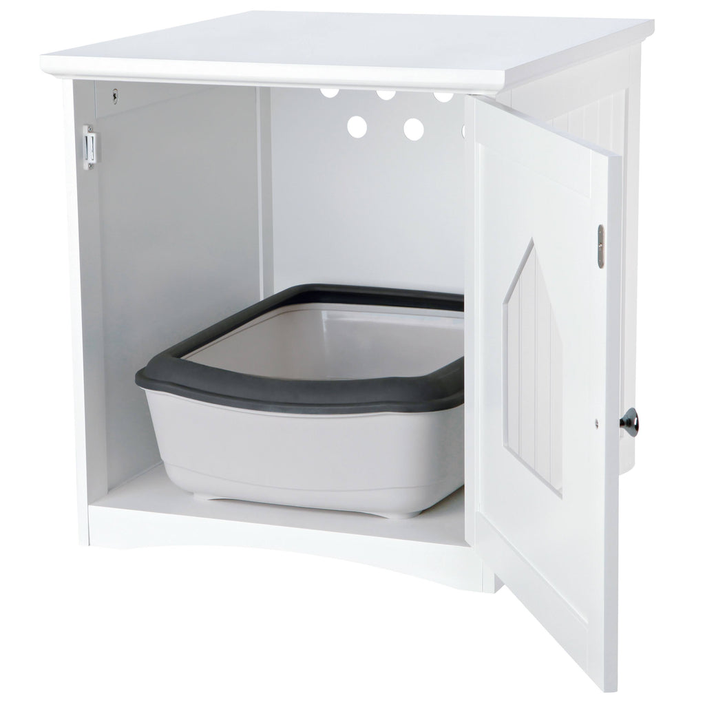 Brown Wooden Cat Home and Litter Box V3175