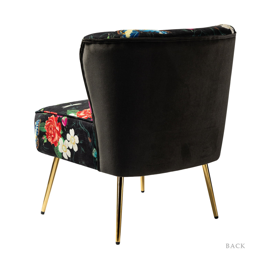 Tufted Metal Base Accent Chair R856