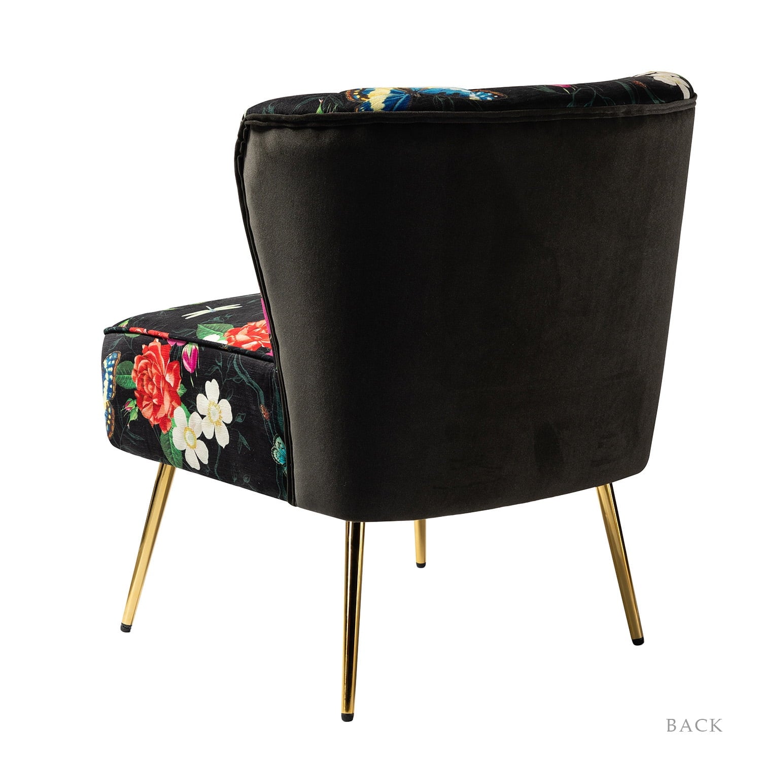 Tufted Metal Base Accent Chair R856