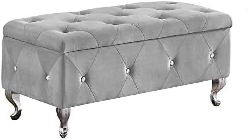 Velvet Flip Top Bench with Safety Hinge C3715
