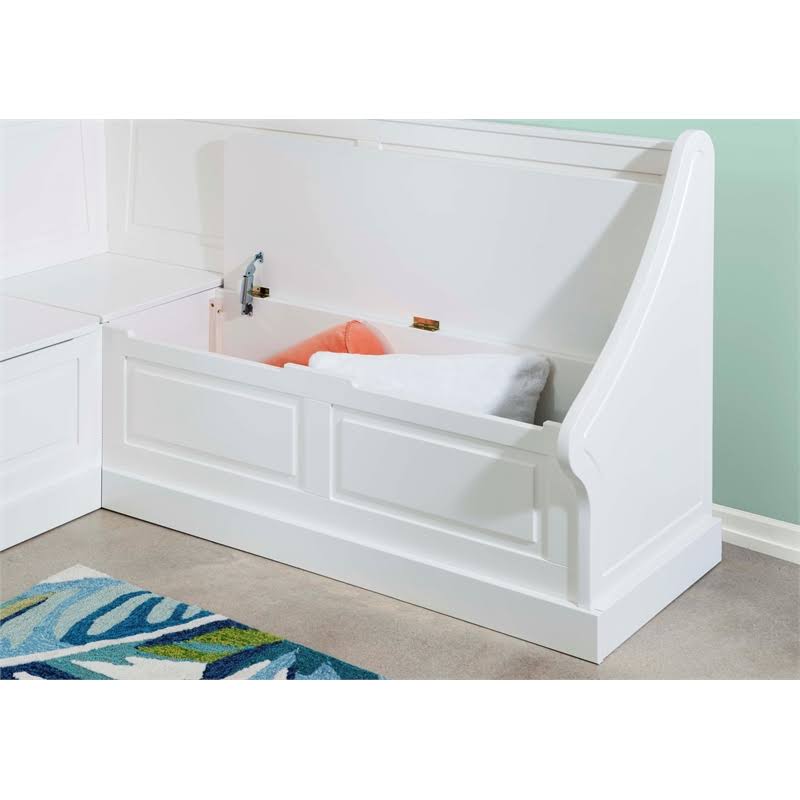 White Wood Corner Breakfast Nook B85378