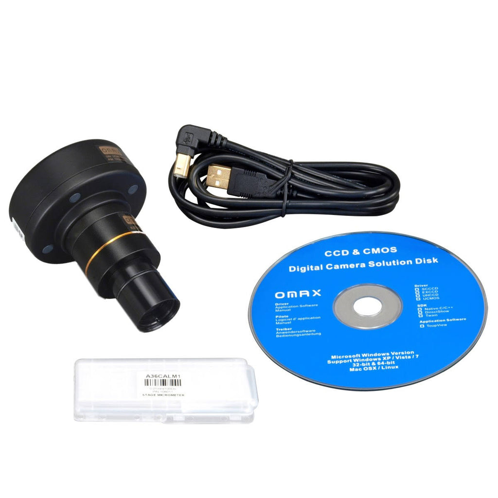 40X-2000X Compound Binocular LED Microscope with 5MP USB Digital Camera D629967