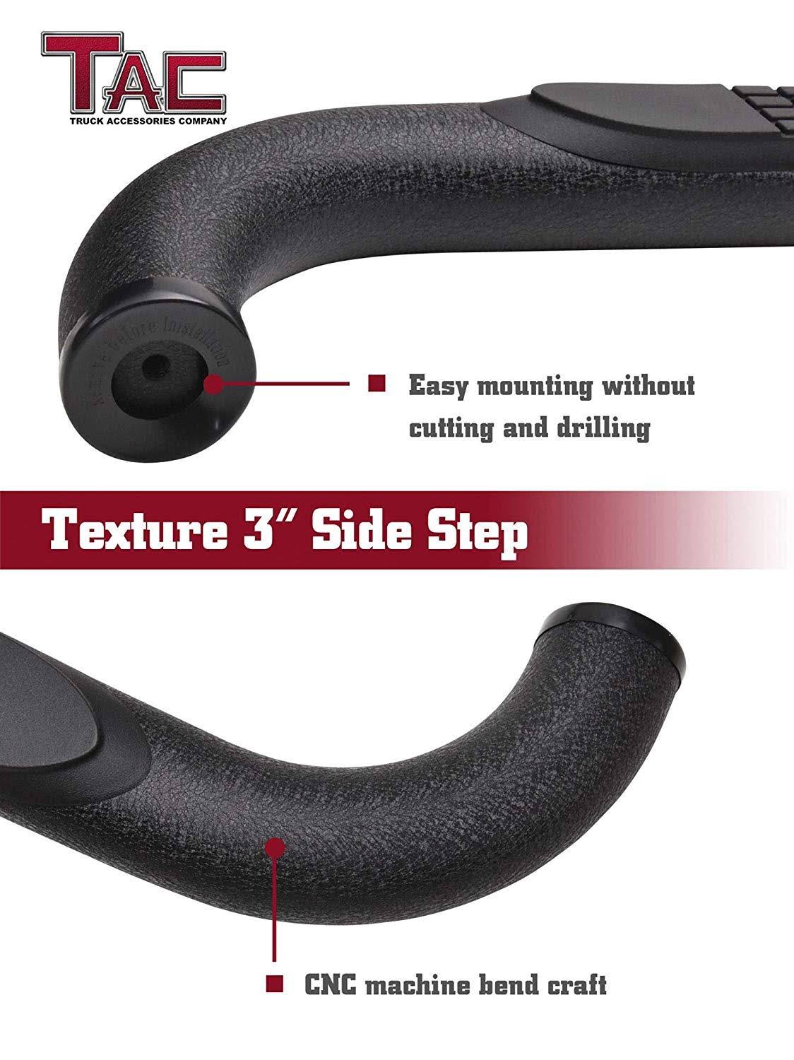 Black 3x22 Side Steps Truck Running Boards X27982