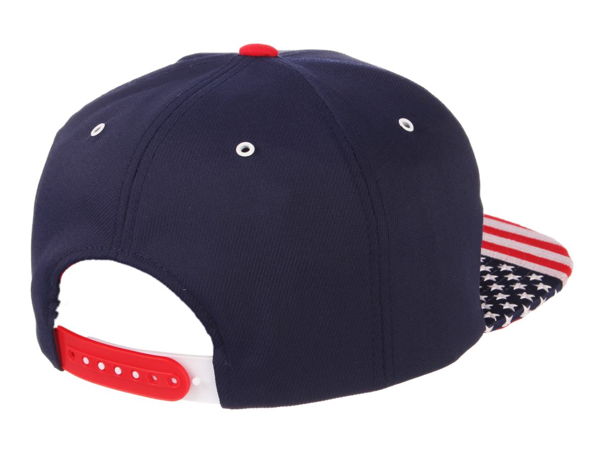 Navy Snapback Flat Bill Hat Cap D946