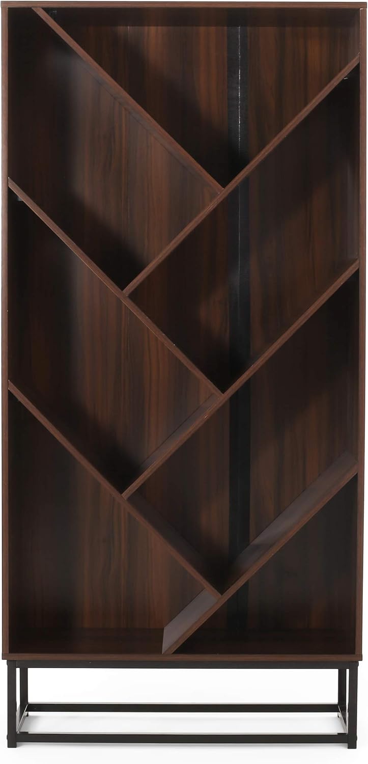 Dark Walnut Black Bookcase N5770