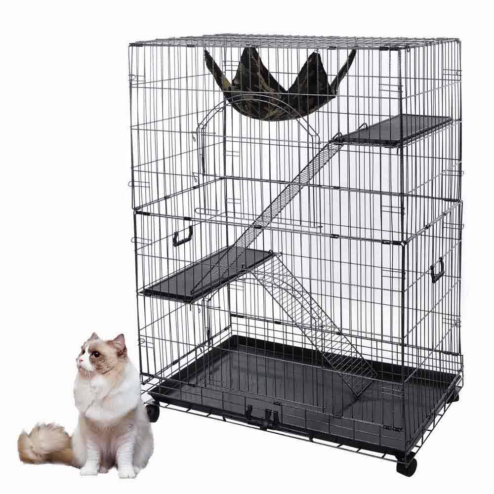 Large Cat Wire Cage Playpen with Hammock U843