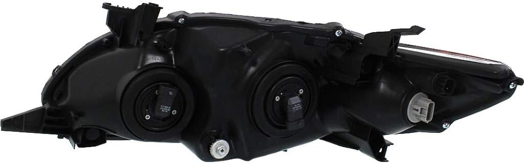 Passenger Side Headlight Assembly Black U9871