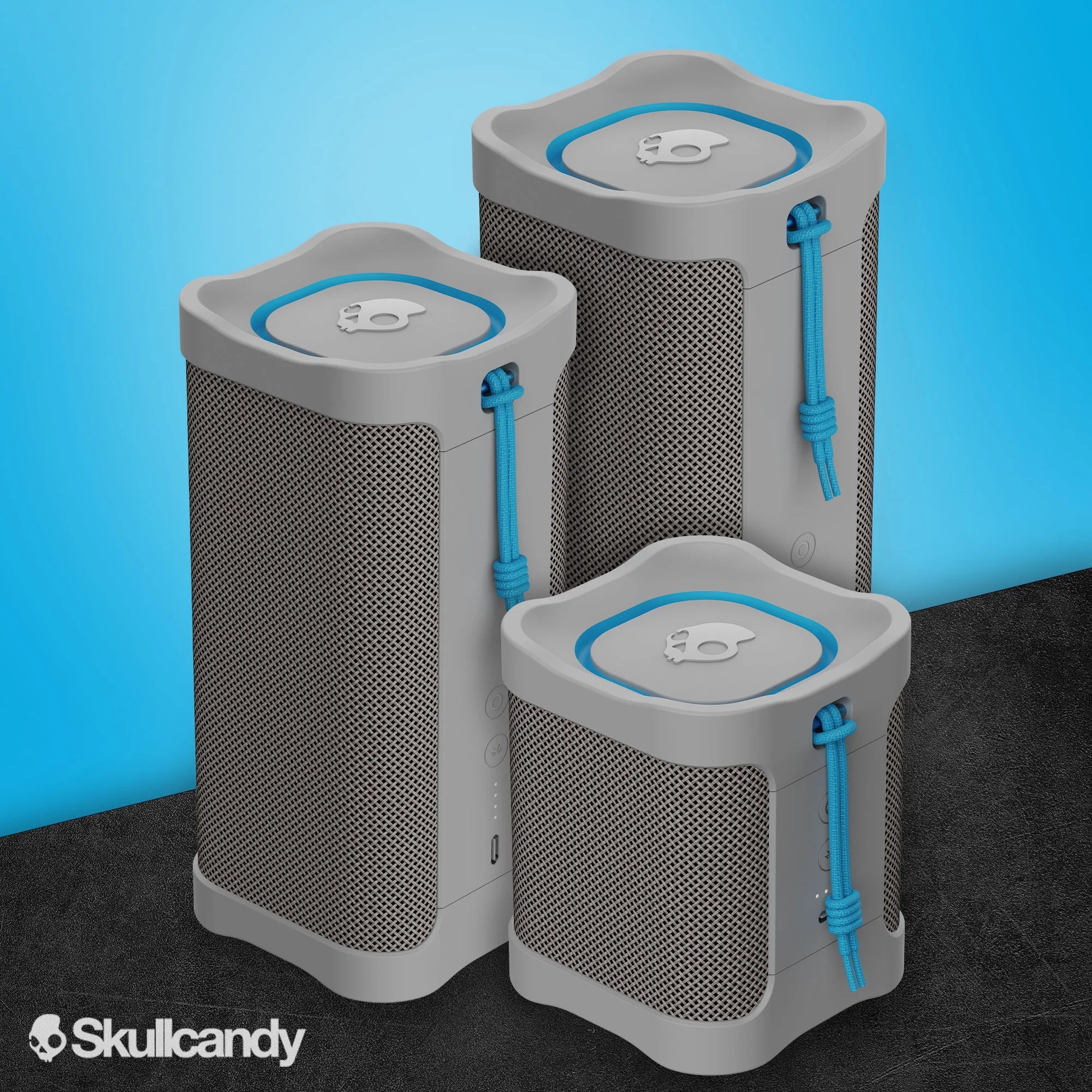 Compact Tough Wireless Speaker, Light Grey C7717