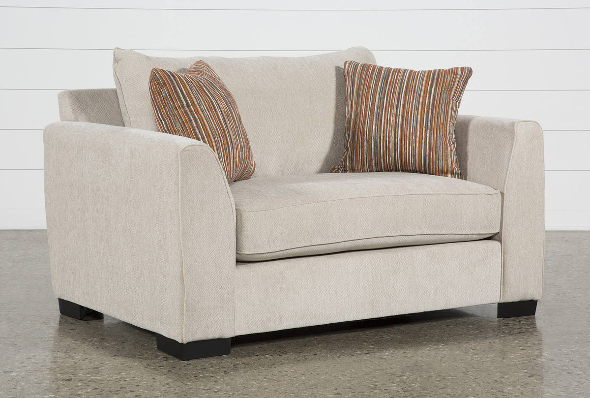 Beige Fabric Chair and Half B25336