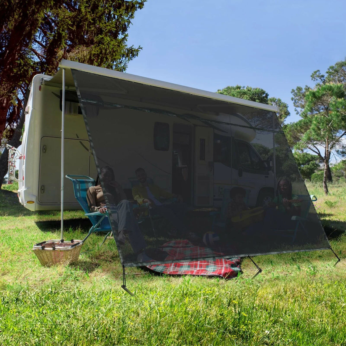 RV Awning Sun Shade Screen Mesh B5346
