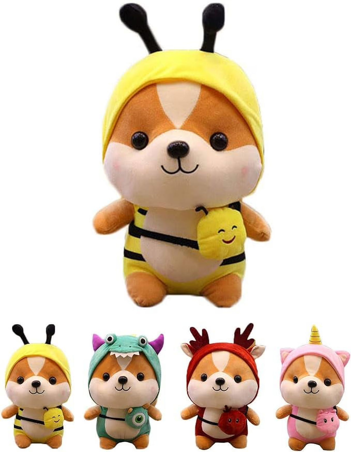 Squirrel Wearing Bee Costume Plush Toy, 10 Inch X713