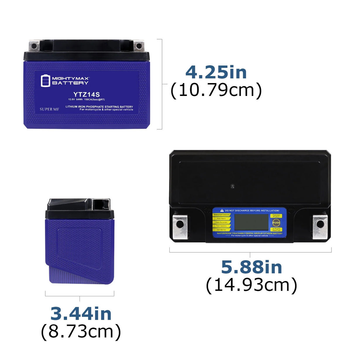 YTZ14S Lithium Replacement Battery L665008