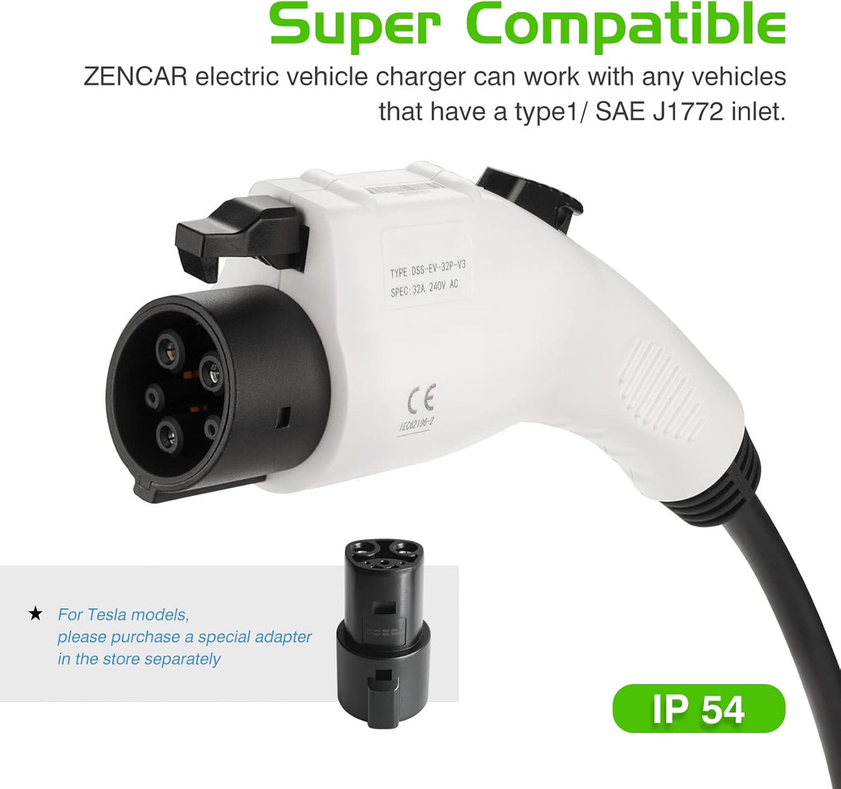 Portable Level 1 EV Charger, 16A, 110V, NEMA 5-15 R511