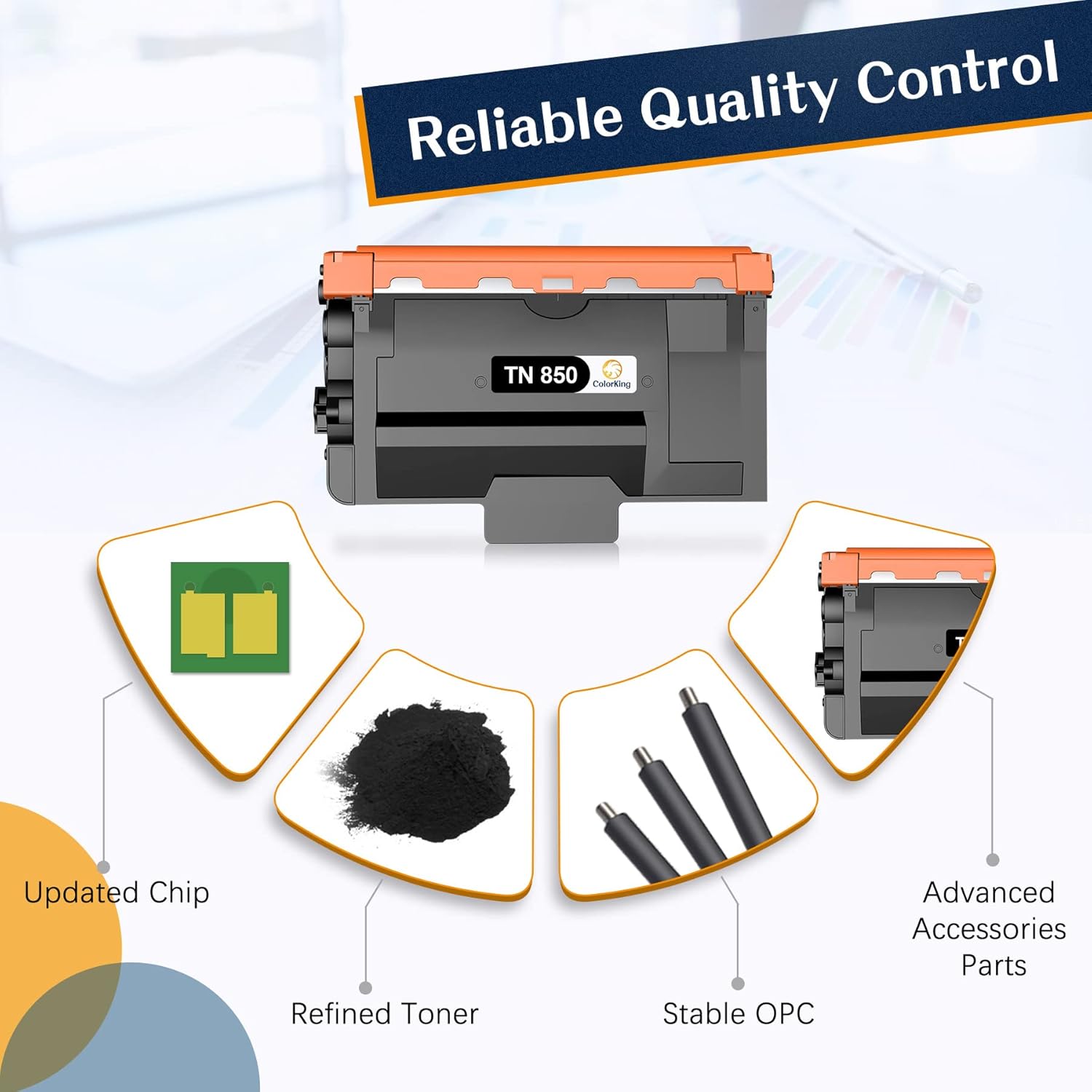 Compatible Toner Cartridge for Brother TN850 TN820 (4 Black) Pack of 2 X8564