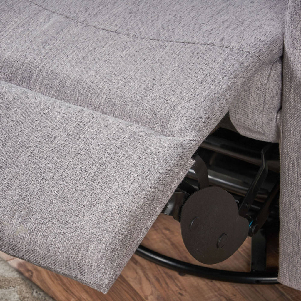 Gray and Black Contemporary Nursery Recliner W211