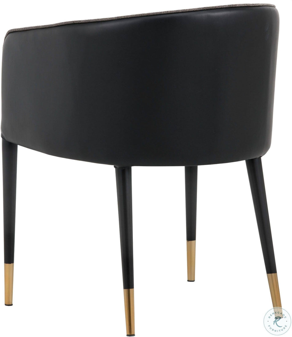 Sparrow Grey / Napa Black Dining Armchair Z324