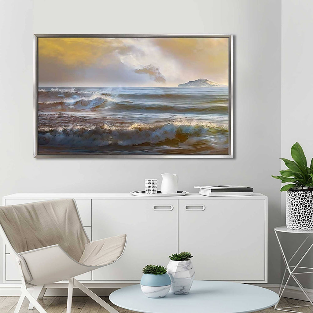 Yellow Canvas in Floating Frame C291