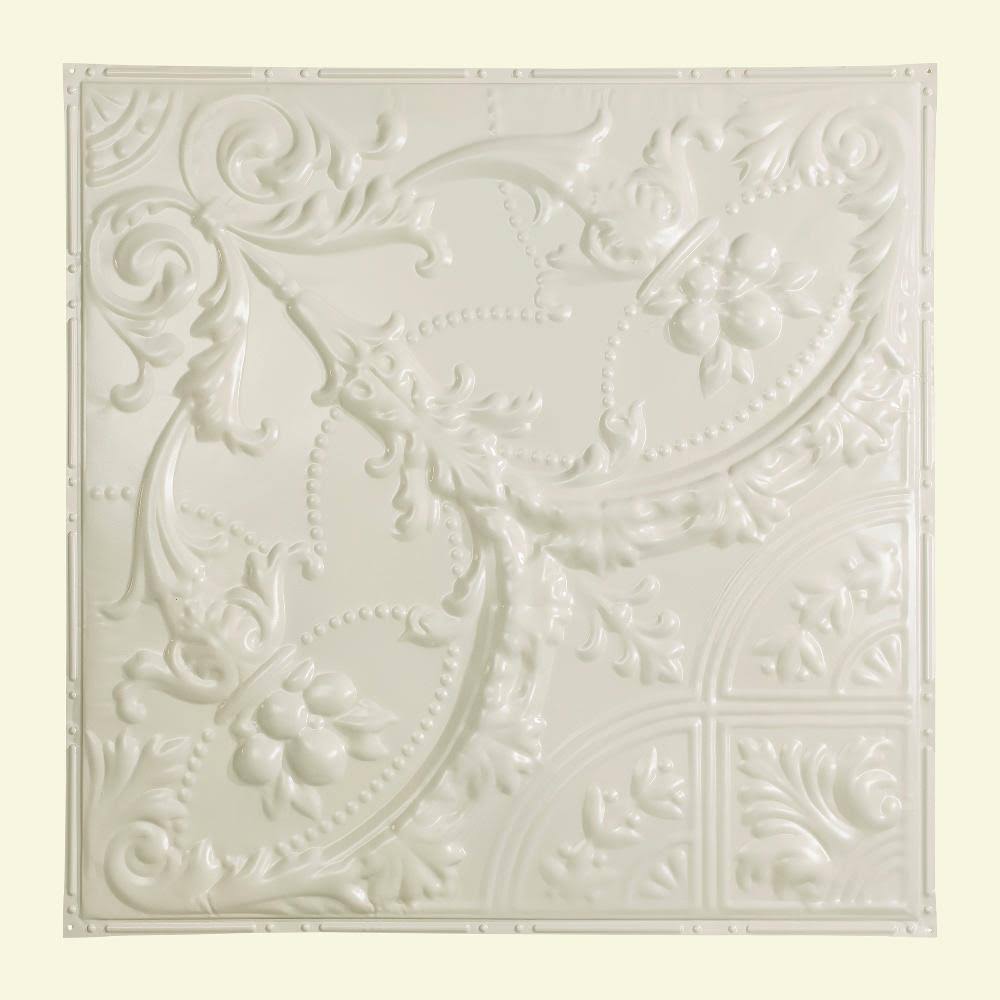 Antique White Tin Ceiling Tile T3711