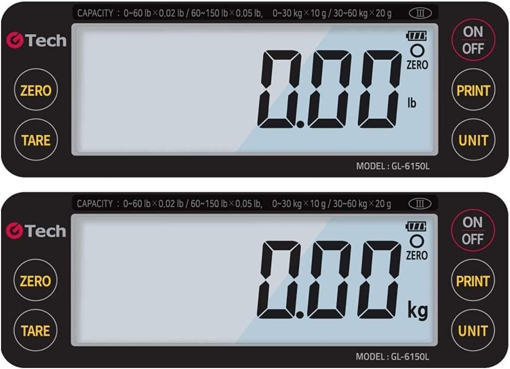 Portable Bench Scale, 300lbs Capacity, Dual Range, Lb/Kg Switchable B62673
