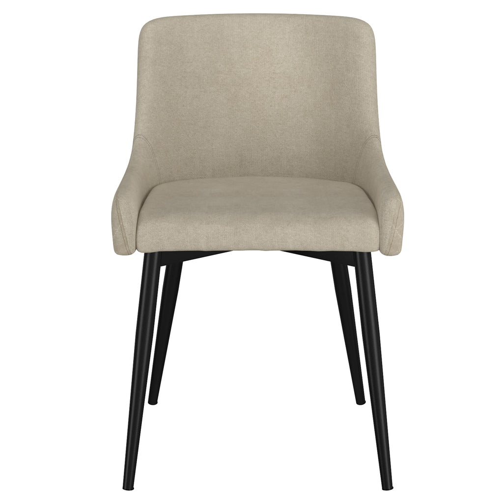 Beige Upholstered Side Chairs Set of 2 Y93002