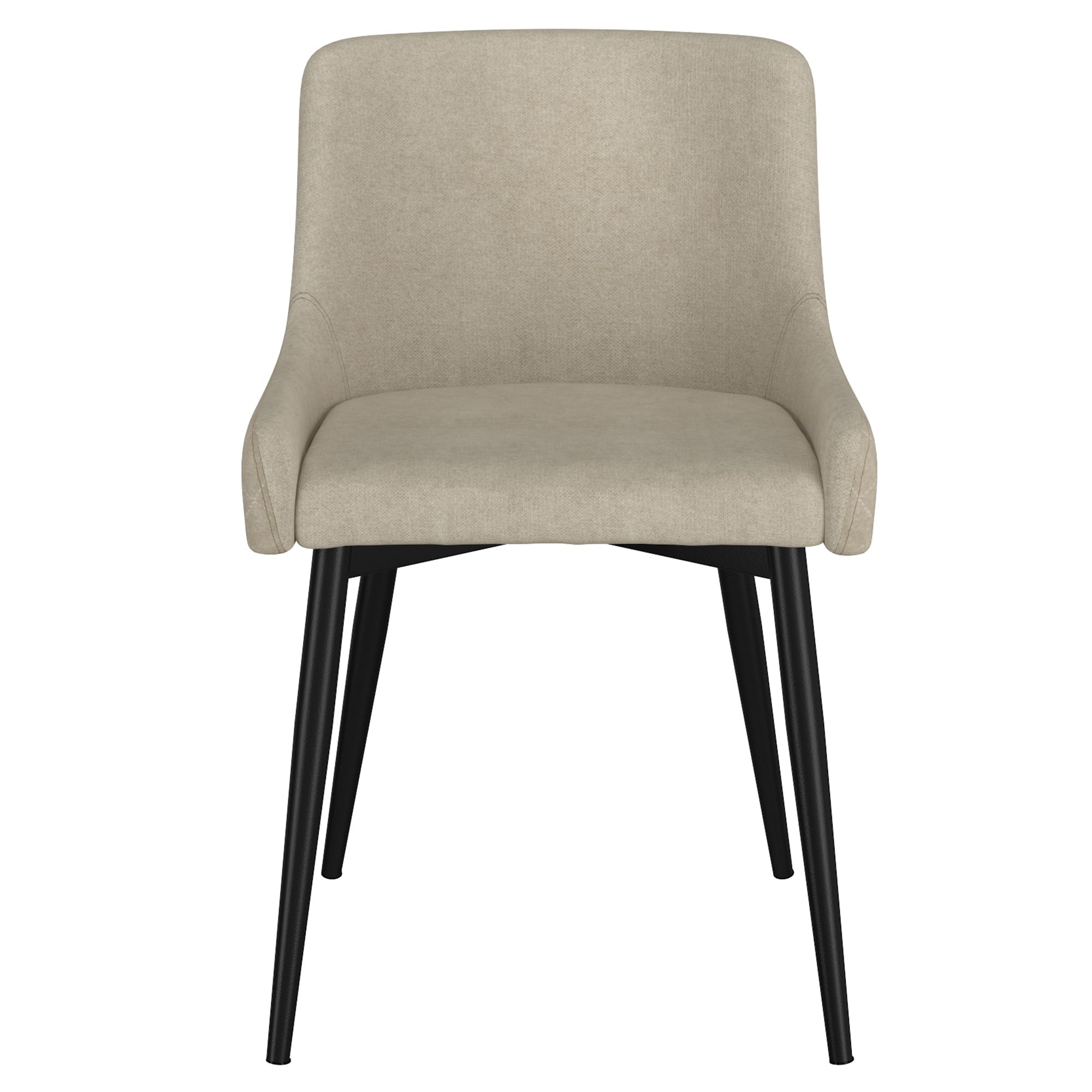 Beige Upholstered Side Chairs Set of 2 Y93002