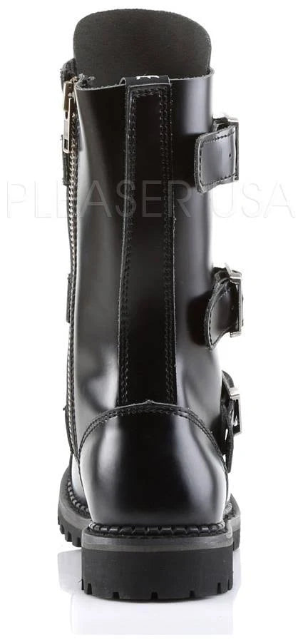 Black Leather Boots Y981
